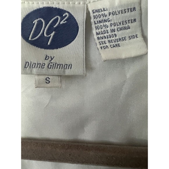 DG2 Diane Gilman Sequin  Bead Embellished White Tunic size S Summer Glam Chic - Picture 4 of 12